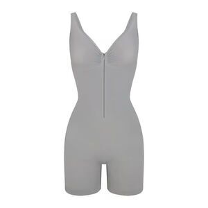 SKIMS Light Gray V-Neck Bodysuit
